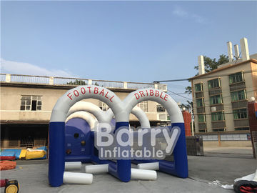 Sporting Obstacle Soccer Dribble Inflatable Football Game Customized Size