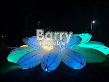 Pretty Lighting Decoration Inflatable Advertising Products / Inflatable LED Flower Chain For Wedding Party