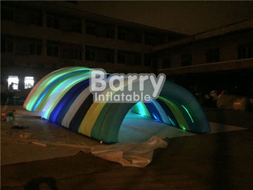Waterproof White Inflatable Tent For Event , Customized Blow Up LED Tunnel Tent