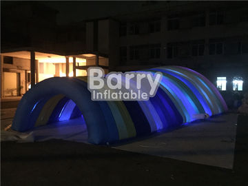 Waterproof White Inflatable Tent For Event , Customized Blow Up LED Tunnel Tent