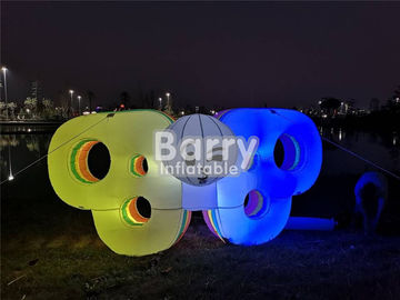 PVC Tarpaulin Inflatable Cartoon Characters , Digital Printing Blow Up Butterfly Wing Model With LED Light
