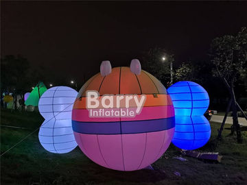 Custom Festival Decoration LED Inflatable Bees Carton Model EN14960 CE UL