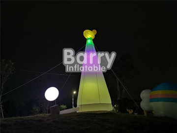 Amusement Park Custom Made Inflatable Giraffe Lighthouse For Party Decoration