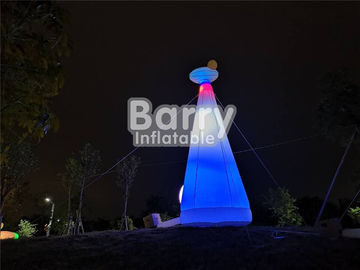 Amusement Park Custom Made Inflatable Giraffe Lighthouse For Party Decoration