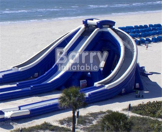 Funny High Altitude Games Giant Inflatable Slide / PVC Dry Water Slide For Children