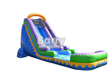 Outdoor Commercial Inflatable Water Slides With Pool For Backyard Party