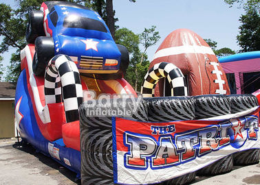 Giant Colorful Children 18ft Patriot Monster Truck Inflatable Slide With CE Certificate