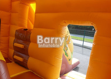 Western Theme Bouncy Jumping Castle / Inflatable Combo With Slide For Outdoor