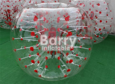 Outdoor Inflatable Toys 100% TPU / PVC 1.5m Red Dot Inflatable Bubble Soccer Ball