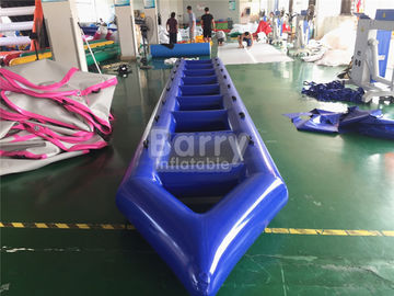 PVC Water Park Blue Crazy Inflatable Water Flying Boat Enviromental Protection