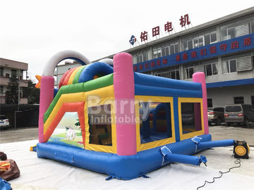0.55mm PVC Commercial Inflatable Bouncer , Elephant Space Moonwalk For Home