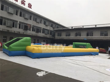 Door Close To Door Outdoor Inflatable Soap Football Arena , Inflatable Water Football Pitch With Bottom