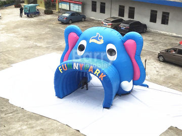 Athletic Event Blue Elephant Inflatable Entrance Arch Gate 6 Months Warranty