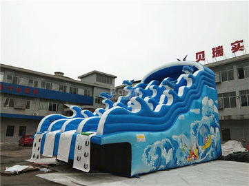 Giant Inflatable Water Slides For Swimming Pool , Adult Inflatable Water Park Slide