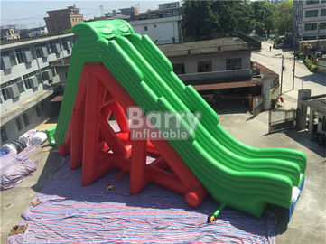 Customized PVC Double Lanes Giant Inflatable Water Slide For Aqua Park