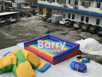 Rainbow Inflatable Jumping Bed Inflatable Bouncer Funny Outdoor Inflatable Sport Games For Playground