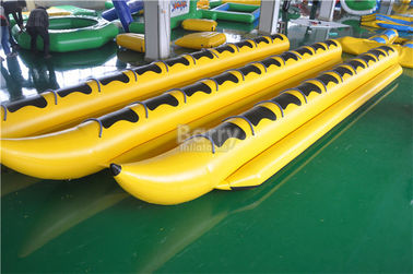 Yellow Inflatable Banana Boat PVC Tarpaulin Water Toys For Water Park