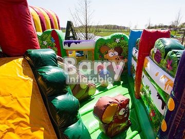 Custom Blow Up Obstacle Course For Kid Party Time Playground Inflatable Jumping Bounce