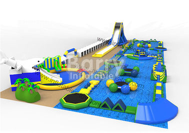 Big 60 People Sports Park , Resort Inflatable Floating Water Park For Summer