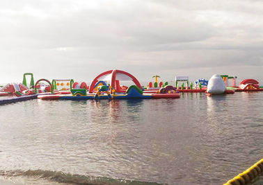 Island Inflatable Water Park , Fantastic amusement parks For Commercial Event