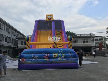 Commercial Kids Inflatable Slide , Custom Inflatable Cartoon Dry Slide For Party