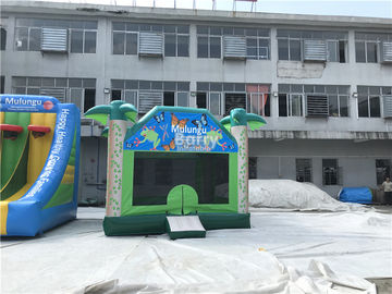 Custom Logo 0.55mm PVC Inflatable Bounce House / Jumping Castle For Kids Fun