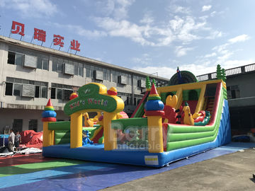 Commercial Peacock Inflatable Playground For Kids / Inflatable Trampoline Theme Park