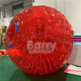 Red Outdoor Inflatable Toys 0.8mm PVC / TPU Dia 2.5m 3m Grass Inflatable Zorb Ball