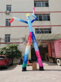 Advertising 2 Lane Inflatable Dancing Man Mr.Welcome With Air Blower