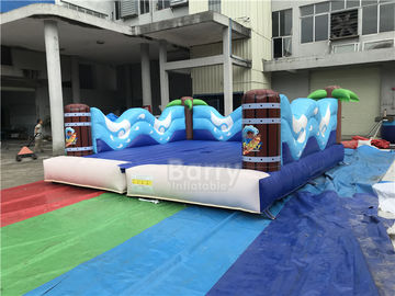 Double Inflatable Sports Games / Inflatable Surf Simulator With Mattress Mechanical Surfboard