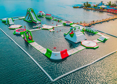 Seaside Resort Inflatable Water Park , Sea Floating Water Park With 2 Years Warranty