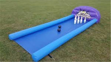Outdoor Inflatable Human Bowling Game Inflatable Bowling Alley With Zorb Ball
