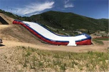 Custom Outdoor Big Inflatable Jump Airbag With Ramp For Skiing Or Bmx Bike Stunt Or FMX