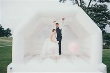 Outdoor Special White Wedding Inflatable Bouncy Castle Jumping House For Party