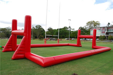 Mobile Blow Up Rugby Field Inflatable Sports Games With Air Blower