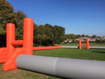 Mobile Blow Up Rugby Field Inflatable Sports Games With Air Blower