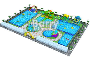 Outside Customized Family Fun Inflatable Water Park Games On Land