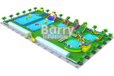 Inflatable Dry Water Park Equipment Playground Business Plan PVC Tarpaulin 0.9mm