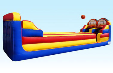 PVC Inflatable Pull Match Run , Bungee Run With Basketball Hoops For Competition
