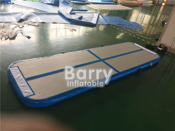EN71 Inflatable Air Track Good Service Certificated Logo Printing Small Blue Air Floor Pro Tumbling Mat