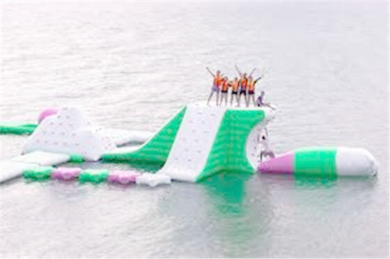 Outdoor Inflatable Floating Water Park Games / Inflatable Sea Waterpark For Hot Summer