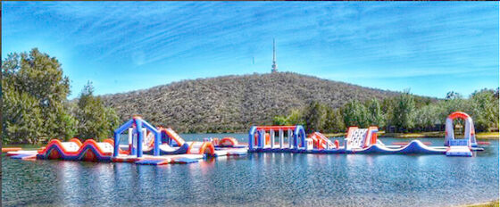 Lake Inflatable Water Park Games / Inflatable Water Floating Playground