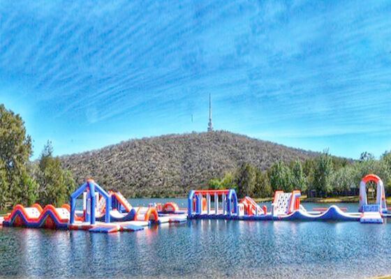 Lake Inflatable Water Park Games / Inflatable Water Floating Playground