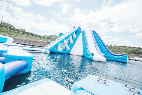 0.9mm PVC Tarpaulin Inflatable Floating Water Park Games For Hotel Pool
