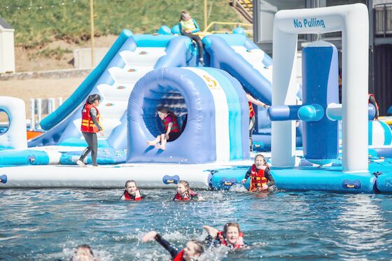 0.9mm PVC Tarpaulin Inflatable Floating Water Park Games For Hotel Pool