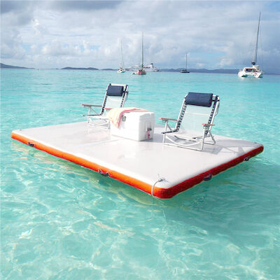 PVC Inflatable Island Floating Yoga Mat Inflatable Swim Platform Raft