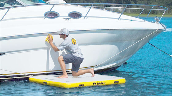SCT PVC Water Mat Inflatable Boat Docks For Ship Cleaning