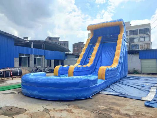 PVC Assorted Colors Inflatable Water Slide With Pool EN14960 Standard