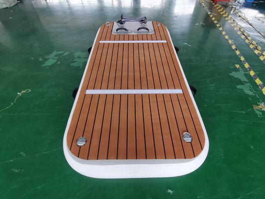 Custom Made 3x1m Inflatable Floating Boat Dock Wood Color