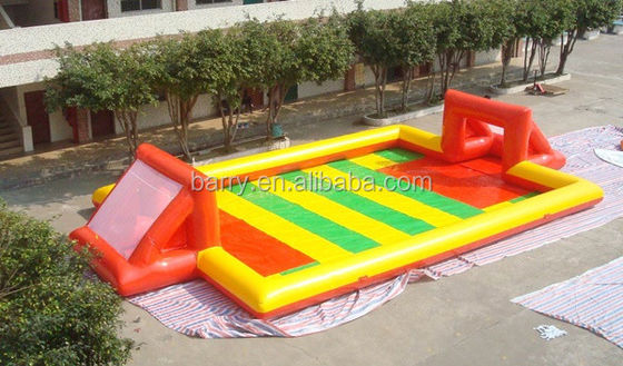 PVC Inflatable Soap Football Field Inflatable Football Pitch Court